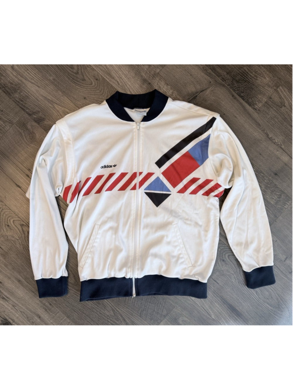 Vintage 80s Adidas Ivan Lendl The Face Track Jacket ZipOff Sleeves USA L Trefoil